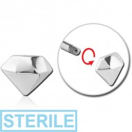 STERILE SURGICAL STEEL MICRO THREADED ATTACHMENT - DIAMOND PIERCING