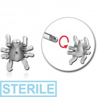 STERILE SURGICAL STEEL MICRO THREADED SPIDER ATTACHMENT PIERCING