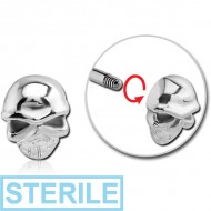 STERILE SURGICAL STEEL MICRO THREADED SKULL ATTACHMENT PIERCING
