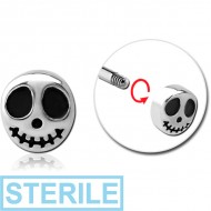 STERILE SURGICAL STEEL MICRO ATTACHMENT FOR 1.2MM THREADED PINS - GHOST PIERCING