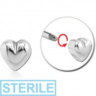 STERILE SURGICAL STEEL MICRO THREADED HEART ATTACHMENT PIERCING