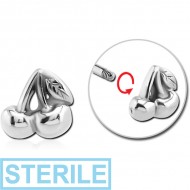 STERILE SURGICAL STEEL MICRO THREADED CHERRIES ATTACHMENT PIERCING