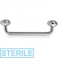 STERILE TITANIUM 90 DEGREE STAPLE MICRO BARBELL WITH DISC PIERCING