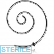 STERILE SURGICAL STEEL MICRO WIRE EAR SPIRAL PIERCING