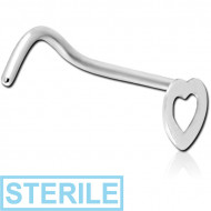 STERILE SURGICAL STEEL CURVED NOSE STUD