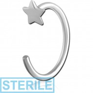 STERILE SURGICAL STEEL OPEN CLAW EARRING