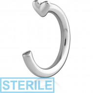 STERILE SURGICAL STEEL OPEN CLAW EARRING