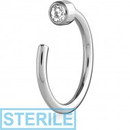 STERILE SURGICAL STEEL OPEN CLAW EARRING