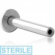 STERILE SURGICAL STEEL THREADLESS LABRET PIN PIERCING