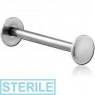 STERILE SURGICAL STEEL THREADLESS DISC BARBELL PIERCING