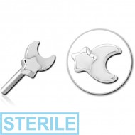 STERILE SURGICAL STEEL THREADLESS ATTACHMENT - CRESCENT AND STAR