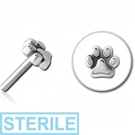 STERILE SURGICAL STEEL THREADLESS ATTACHMENT - PLAIN ANIMAL PAW