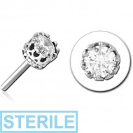 STERILE SURGICAL STEEL JEWELLED THREADLESS ATTACHMENT - CROWN