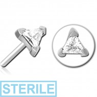 STERILE SURGICAL STEEL JEWELLED THREADLESS ATTACHMENT - TRIANGLE