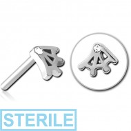 STERILE SURGICAL STEEL JEWELLED THREADLESS ATTACHMENT - WEB