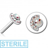 STERILE SURGICAL STEEL JEWELLED THREADLESS ATTACHMENT - MOON AND STARS