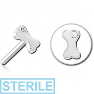 STERILE SURGICAL STEEL JEWELLED THREADLESS ATTACHMENT - BONE