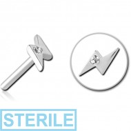 STERILE SURGICAL STEEL JEWELLED THREADLESS ATTACHMENT - THUNDER