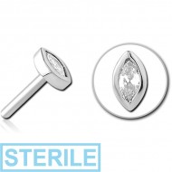 STERILE SURGICAL STEEL JEWELLED THREADLESS ATTACHMENT