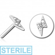 STERILE SURGICAL STEEL JEWELLED THREADLESS ATTACHMENT - THUNDER