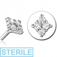 STERILE SURGICAL STEEL JEWELLED THREADLESS ATTACHMENT