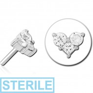 STERILE SURGICAL STEEL JEWELLED THREADLESS ATTACHMENT