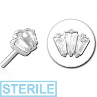 STERILE SURGICAL STEEL JEWELLED THREADLESS ATTACHMENT