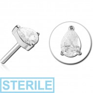 STERILE SURGICAL STEEL JEWELLED THREADLESS ATTACHMENT - DROP