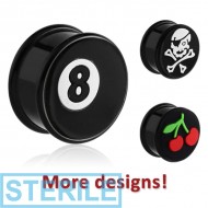 STERILE ACRYLIC SILICONE PICTURE PLUG PIERCING