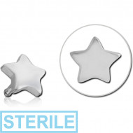 STERILE STERLING SILVER 925 PUSH FIT ATTACHMENT FOR BIOFLEX INTERNAL LABRET - STAR PIERCING