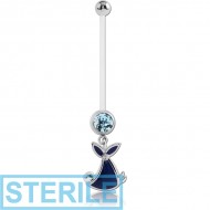 STERILE PTFE PREGNANCY NAVEL BANANA WITH BABY DANGLING CHARM