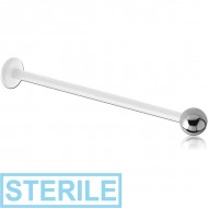 STERILE PTFE LABRET WITH SURGICAL STEEL BALL