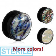 STERILE ACRYLIC SYNTHETIC MOTHER OF PEARL THREADED TUNNEL