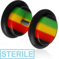 STERILE UV ACRYLIC RASTA FAKE PLUG