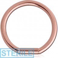 STERILE ROSE GOLD PVD COATED SURGICAL STEEL BAR CLOSURE RING PIERCING