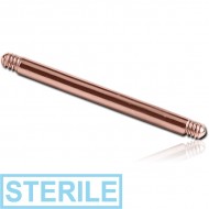 STERILE ROSE GOLD PVD COATED SURGICAL STEEL BARBELL PIN