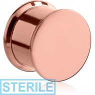 STERILE ROSE GOLD PVD COATED STAINLESS STEEL BOX PLUG PIERCING