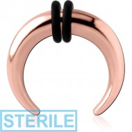 STERILE ROSE GOLD PVD COATED SURGICAL STEEL CIRCULAR CLAWS PIERCING
