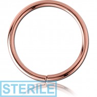 STERILE ROSE GOLD PVD COATED SURGICAL STEEL SEAMLESS RING PIERCING