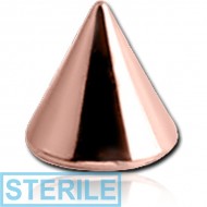 STERILE ROSE GOLD PVD COATED SURGICAL STEEL CONE