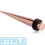 STERILE ROSE GOLD PVD COATED SURGICAL STEEL EXPANDER PIERCING