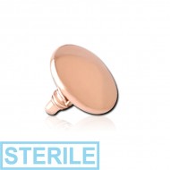 STERILE ROSE GOLD PVD COATED SURGICAL STEEL DISC FOR 1.2MM INTERNALLY THREADED PINS PIERCING
