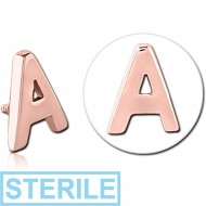 STERILE ROSE GOLD PVD COATED SURGICAL STEEL MICRO ATTACHMENT FOR 1.2MM INTERNALLY THREADED PINS - A PIERCING