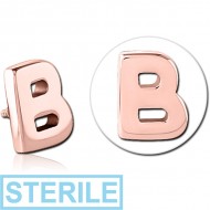 STERILE ROSE GOLD PVD COATED SURGICAL STEEL MICRO ATTACHMENT FOR 1.2MM INTERNALLY THREADED PINS - B PIERCING
