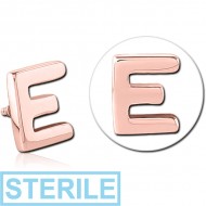 STERILE ROSE GOLD PVD COATED SURGICAL STEEL MICRO ATTACHMENT FOR 1.2MM INTERNALLY THREADED PINS - E PIERCING