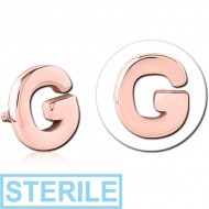 STERILE ROSE GOLD PVD COATED SURGICAL STEEL MICRO ATTACHMENT FOR 1.2MM INTERNALLY THREADED PINS - G PIERCING