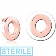 STERILE ROSE GOLD PVD COATED SURGICAL STEEL MICRO ATTACHMENT FOR 1.2MM INTERNALLY THREADED PINS - O PIERCING