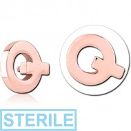 STERILE ROSE GOLD PVD COATED SURGICAL STEEL MICRO ATTACHMENT FOR 1.2MM INTERNALLY THREADED PINS - Q PIERCING