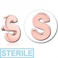 STERILE ROSE GOLD PVD COATED SURGICAL STEEL MICRO ATTACHMENT FOR 1.2MM INTERNALLY THREADED PINS - S PIERCING