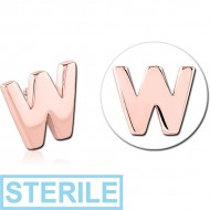 STERILE ROSE GOLD PVD COATED SURGICAL STEEL MICRO ATTACHMENT FOR 1.2MM INTERNALLY THREADED PINS - W PIERCING